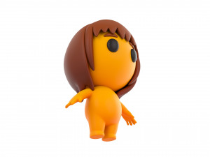 Character080 Little Girl 3D Model