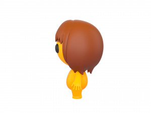 Character080 Little Girl 3D Model