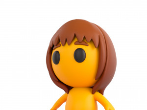 Character080 Little Girl 3D Model