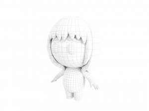 Character080 Little Girl 3D Model