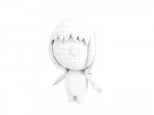 Character080 Little Girl 3D Model