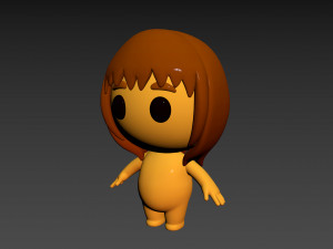 Character080 Little Girl 3D Model