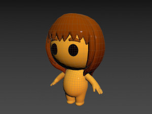Character080 Little Girl 3D Model