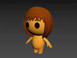 Character080 Little Girl 3D Model