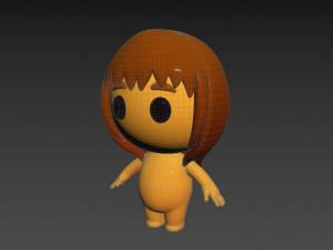 Character080 Little Girl 3D Model