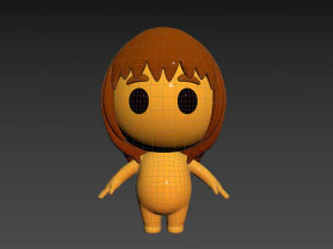 Character080 Little Girl 3D Model