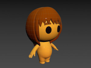 Character080 Little Girl 3D Model