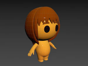 Character080 Little Girl 3D Model