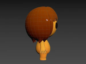 Character080 Little Girl 3D Model