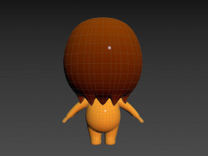 Character080 Little Girl 3D Model