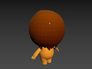 Character080 Little Girl 3D Model