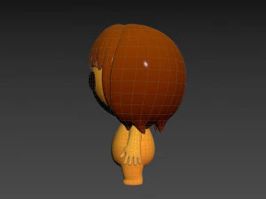 Character080 Little Girl 3D Model
