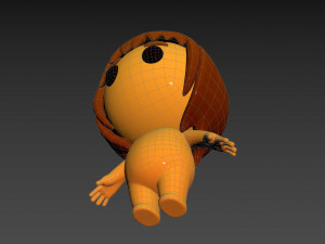 Character080 Little Girl 3D Model