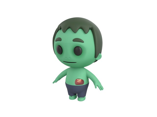 Character082 Zombie Modello 3D .c4d .max .obj .3ds .fbx .stl .blend 