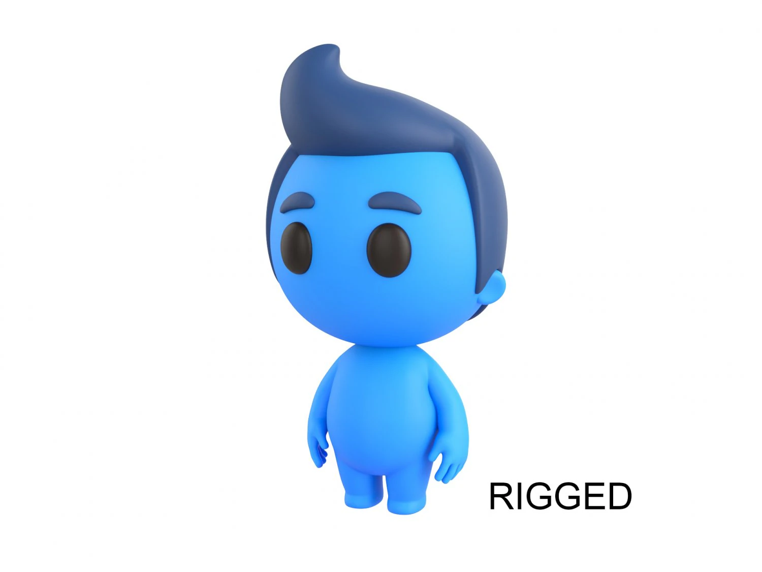 Character083 Rigged Little Man 3D Model .c4d .max .obj .3ds .fbx .stl .blend 