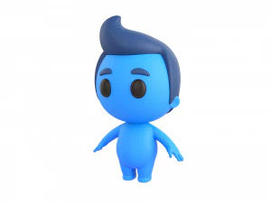 Character083 Rigged Little Man 3D Model