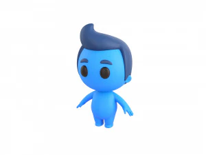 Character083 Rigged Little Man 3D Model