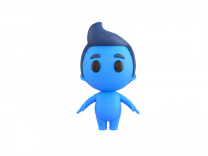 Character083 Rigged Little Man 3D Model