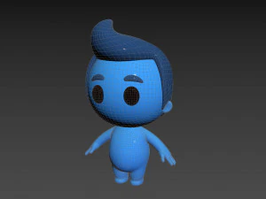 Character083 Rigged Little Man 3D Model