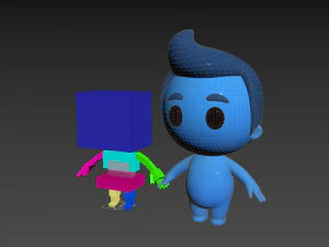 Character083 Rigged Little Man 3D Model