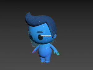 Character083 Rigged Little Man 3D Model