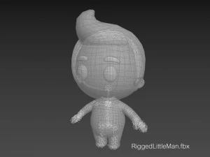 Character083 Rigged Little Man 3D Model