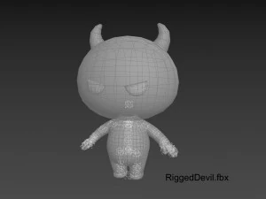 Character084 Rigged Devil 3D Model
