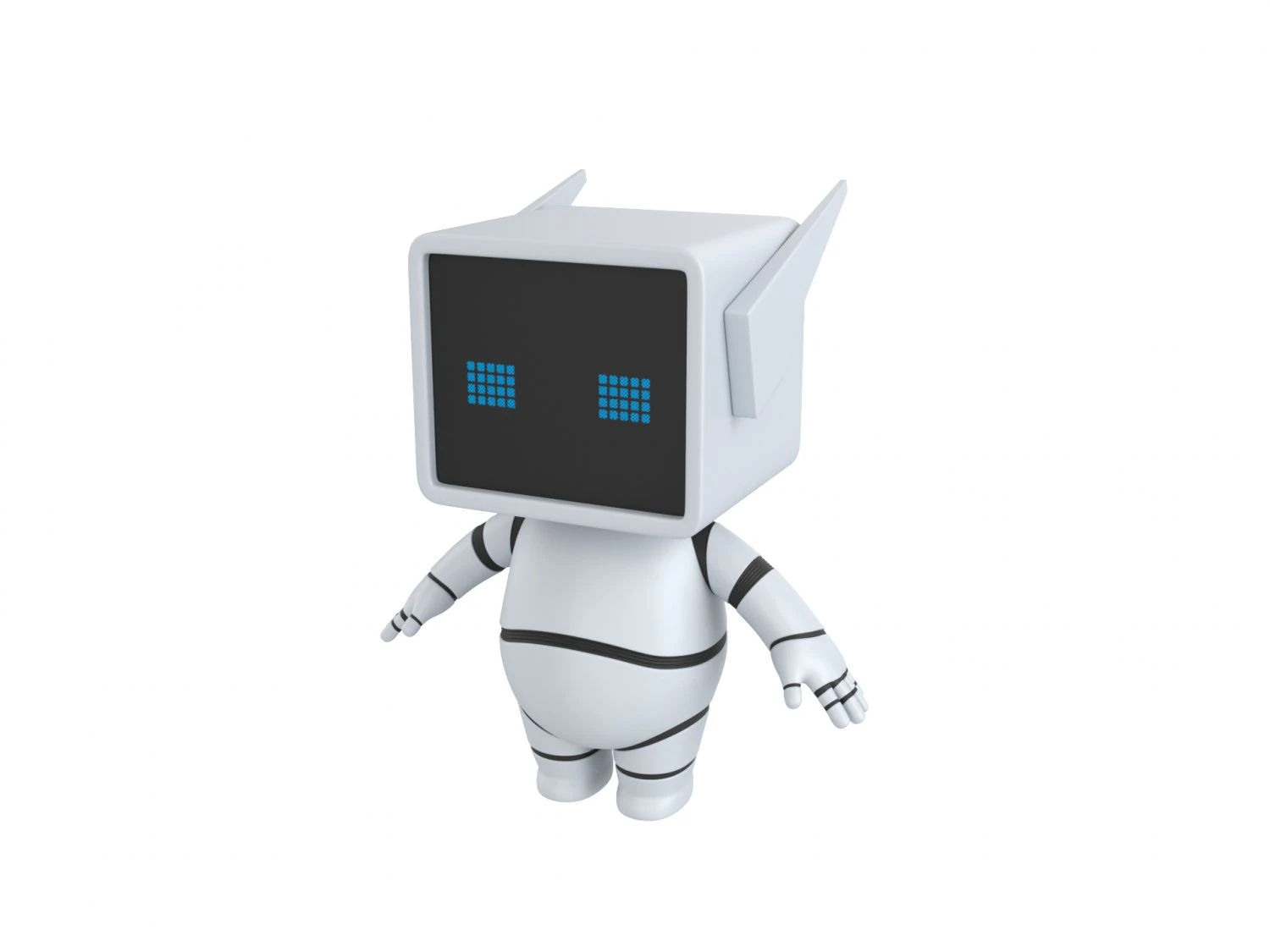Character096 Robot 3D Model .c4d .max .obj .3ds .fbx .stl .blend