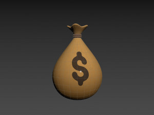 Prop001 Money Bag 3D Model