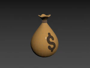 Prop001 Money Bag 3D Model