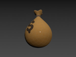 Prop001 Money Bag 3D Model