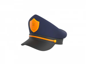 Cappello della polizia Prop004 Modello 3D