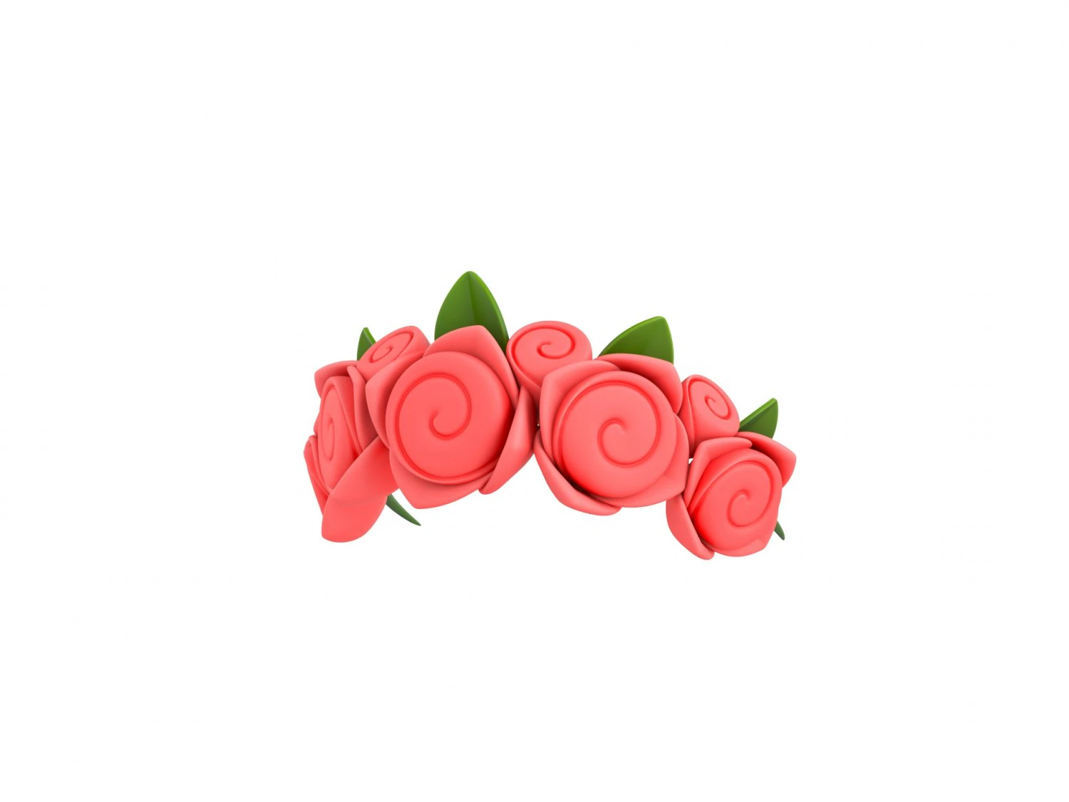 Prop005 Flower Crown 3D Model .c4d .max .obj .3ds .fbx .stl .blend 