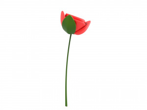 Prop007 Cartoon Rose 3Dモデル