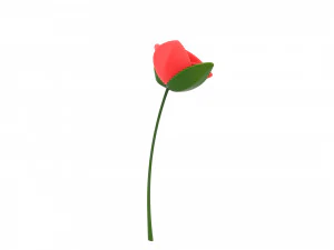 Prop007 Cartoon Rose 3D Model