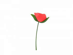 Prop007 Cartoon Rose 3D Model