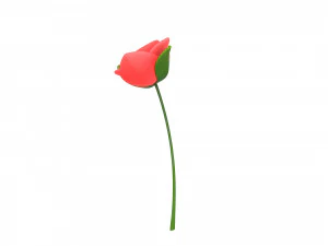 Prop007 Cartoon Rose 3D Model