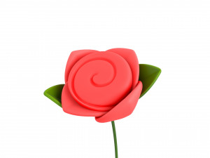 Prop007 Cartoon Rose 3Dモデル
