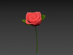 Prop007 Cartoon Rose 3D Model