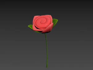 Prop007 Cartoon Rose 3D Model