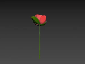 Prop007 Cartoon Rose 3D Model