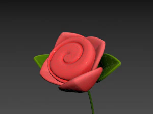 Prop007 Cartoon Rose 3D Model