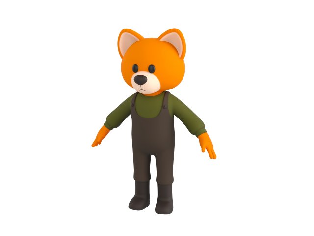 Character110 Dog 3Dモデル .c4d .max .obj .3ds .fbx .stl .blend 