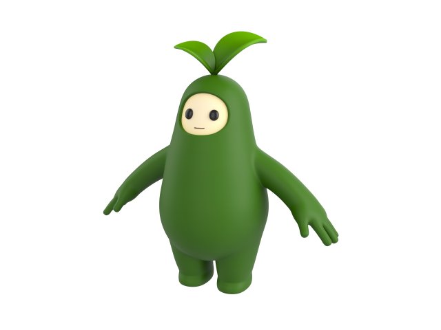 Character113 Leaf Monster 3D Model .c4d .max .obj .3ds .fbx .stl .blend 