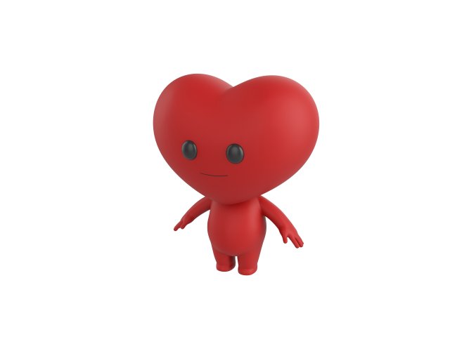 Character114 Heart Character Modello 3D .c4d .max .obj .3ds .fbx .stl .blend 