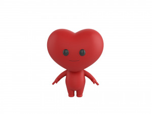 Character114 Heart Character Modello 3D