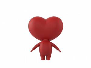 Character114 Heart Character Modello 3D