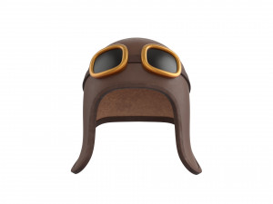 Prop011 Aviator Hat Modello 3D