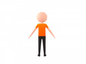 Character119 RiggedStickMan 3D Model