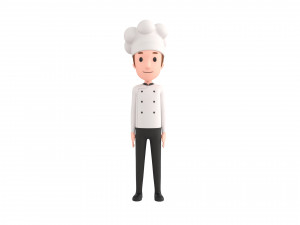 Character120 Rigged Chef 3D Model